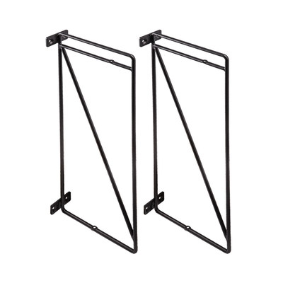 Полкодержатель KOMBO 166*400 черный AKS 71063