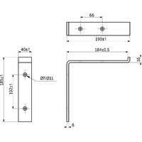 Полкодержатель PICASSO 190*195*40*6 черный AKS 90148