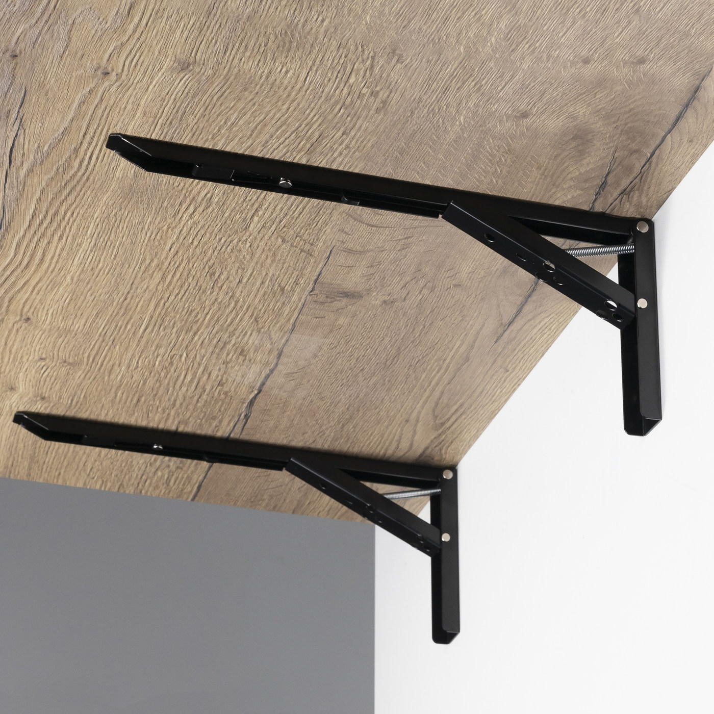 Полкодержатель складной 200*135*30 модель 2, черный AKS 73515