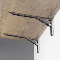 Полкодержатель складной 350*135*30 модель 2, хром AKS 73516