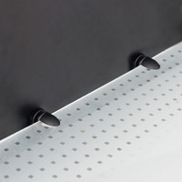 Полкодержатель для стекла мет. АК133 (6-8мм) черный матовый AKS 103819