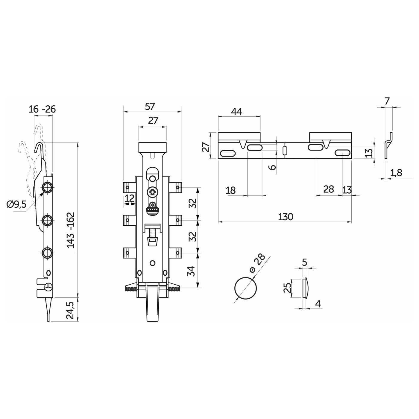 Навес кухонный универсальный регулируемый TITAN AKS 66754