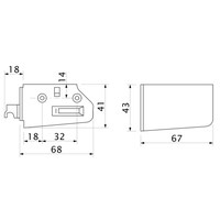 Навес кухонный регулируемый ABS левый AKS 37283