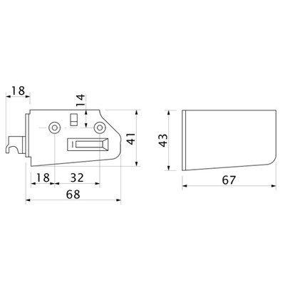 Навес кухонный регулируемый ABS правый AKS 37284