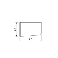 Накладка декор серая ABS левая AKS 44039