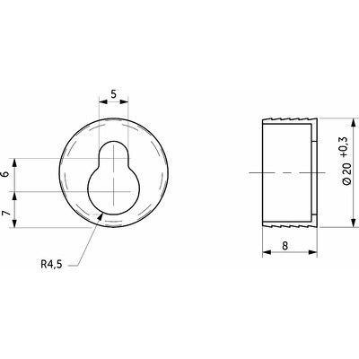 Навес вбиваемый 20*8 мм пластик молочный AKS110275