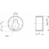 Навес вбиваемый 20*8 мм пластик молочный AKS110275