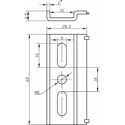 Шина для навесов L60мм (2,0мм) (уп/250шт) РБ 80948