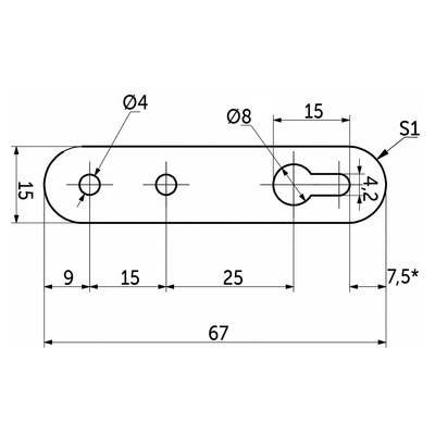 Пластина зацепная  AKS 76071