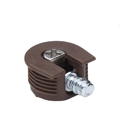 Эксцентриковая стяжка быстрого монтажа 20 мм коричневая+шток 6*7мм (1уп.0,2тыс.шт.) AKS 71538