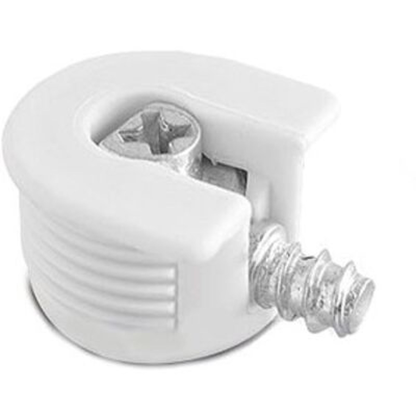 Эксцентриковая стяжка быстрого монтажа 20 мм белая+шток 6*11мм (1уп.0,2тыс.шт.) AKS 83188