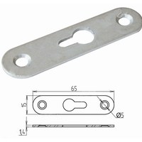 Подвеска мебельная зацепная 65*15*54*1,8, белый цинк  AKS  42244