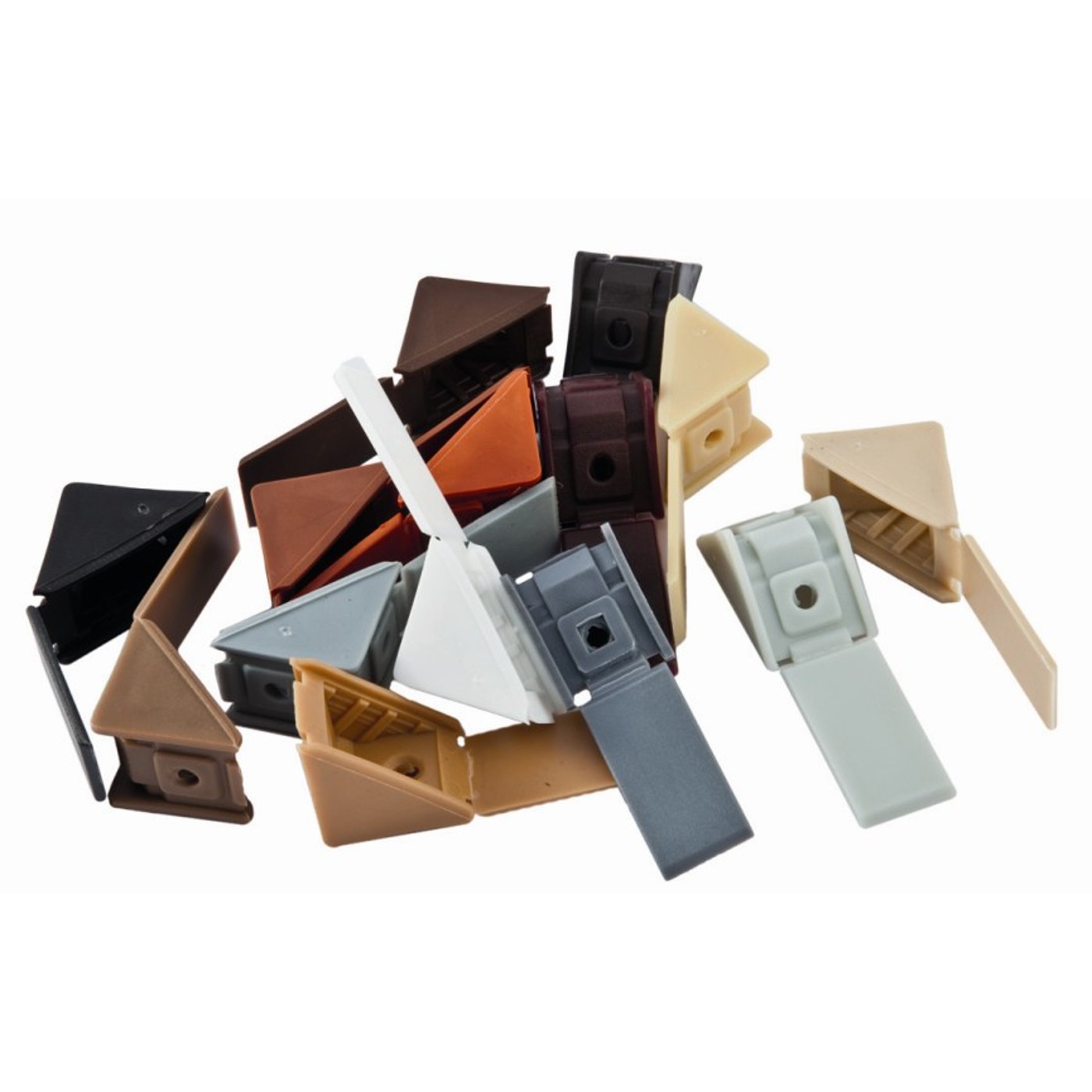 Уголок монтажный одинарный, крышка совместно, серый (1уп.1000шт.) AKS 13246