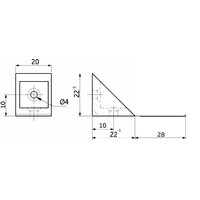 Угол монтажный 20*20 Белый (1уп.500шт) AKS 39707