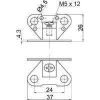 Уголок крепежный пласт. "Бабочка" (мама+папа+ винт) AKS 56557