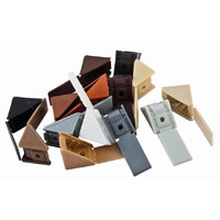 Уголок монтажный одинарный с крышкой цвет Молочный (1уп100шт) AKS 34777