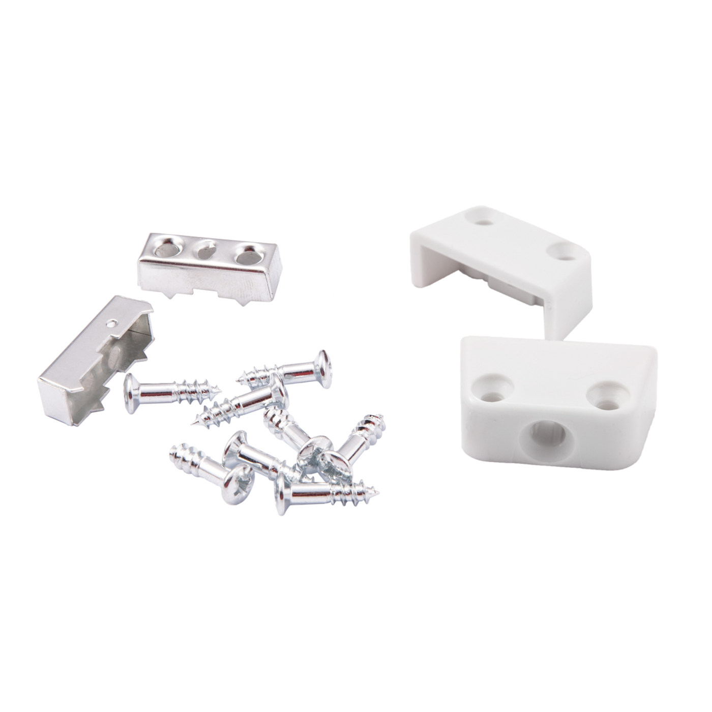 Стяжка трапециевидная белая (стяжка+пластик+1винт) (уп/1тыс.шт) AKS 58311