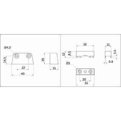Стяжка трапециевидная белая (стяжка+пластик+1винт) (уп/1тыс.шт) AKS 58311