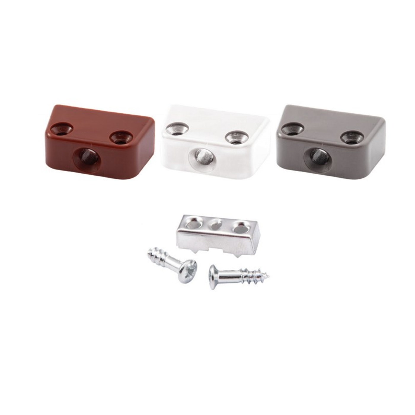 Стяжка трапециевидная белая (стяжка+пластик+1винт) (уп/1тыс.шт) AKS 58311