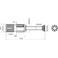 Шток эксцентрика распорный 8*34(42)мм (1уп.1тыс.шт.) AKS 58296