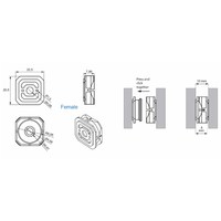 Соединитель для панелей кнопочный наружный d25 SISO (уп/100шт) AKS 104466