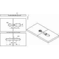 Стяжка для компакт плиты K TOP (1 к-т2стяжки+2винта+2 ответные планки) AKS 111176