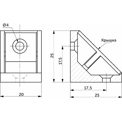 Уголок пластиковый одинарный P белый (01), (уп/100шт) РП 16122