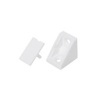 Уголок пластиковый одинарный P белый (01), (уп/100шт) РП 16122