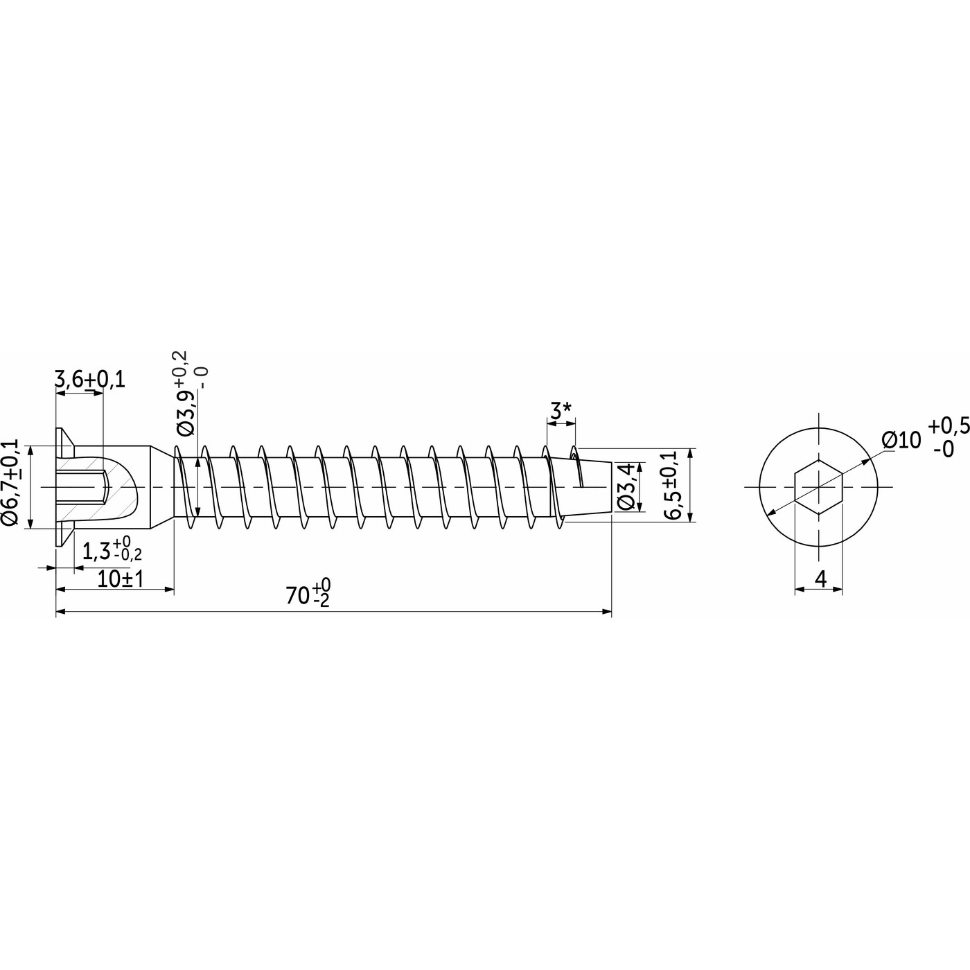 Винт Конфирмат 7*70мм (1500 шт./кор) AKS 103263 (стар.арт. 21947)