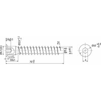 Винт Конфирмат 7*70мм (1500 шт./кор) AKS 103263 (стар.арт. 21947)