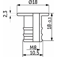 Муфта регулятора М8 вбиваемая (уп100 шт) AKS 102791
