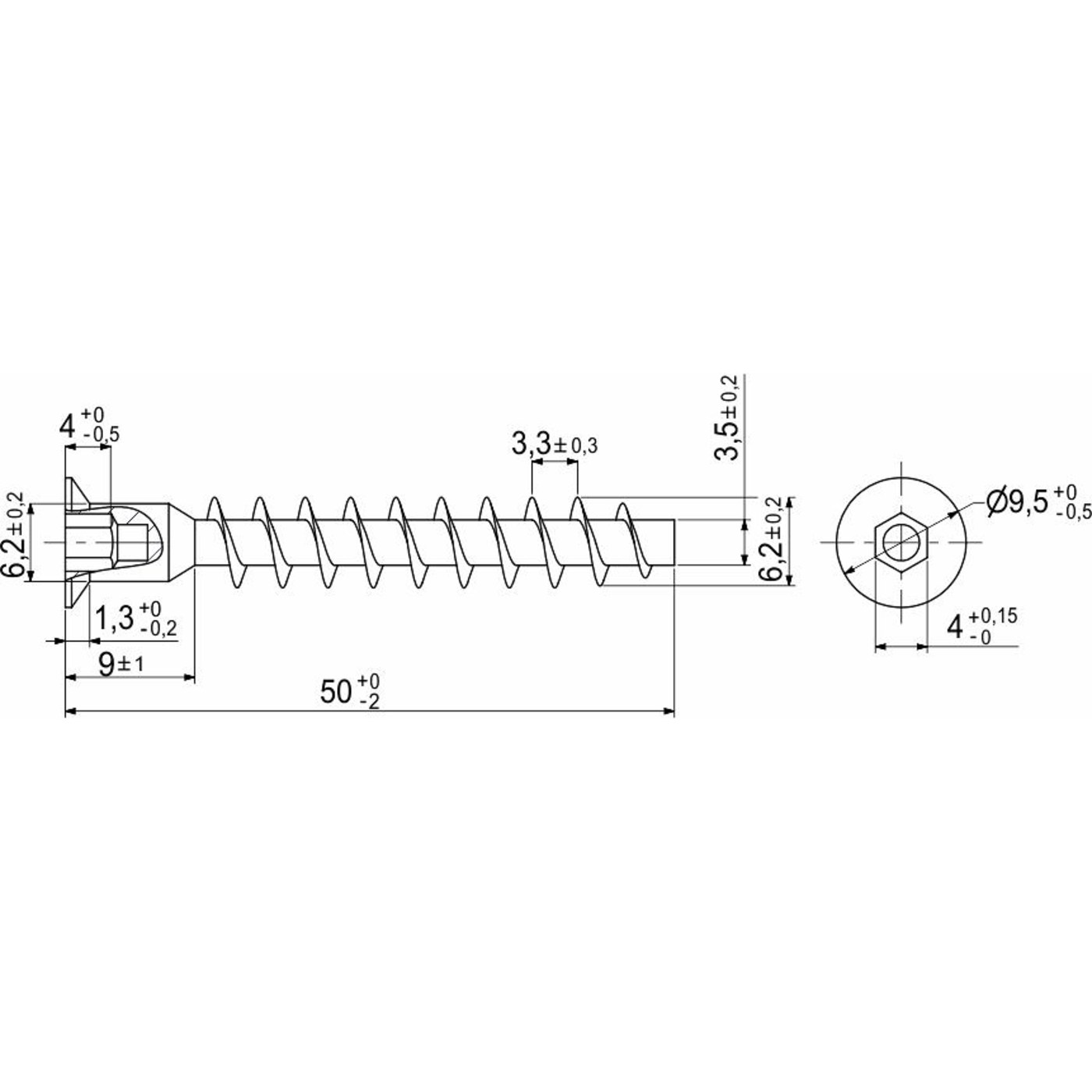 Винт Конфирмат 6,3*50 (уп100 шт) AKS 88569