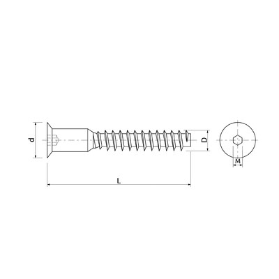 Винт Конфирмат 7*50 (уп100 шт) AKS 79880