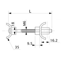 Стяжка для столешниц L-65 (уп2 шт) AKS 66919