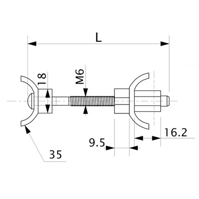 Стяжка для столешниц L-100 (уп2 шт) AKS 39532