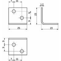 Уголок крепежный FSC-01 23*23*25 (уп10 шт) AKS 72521