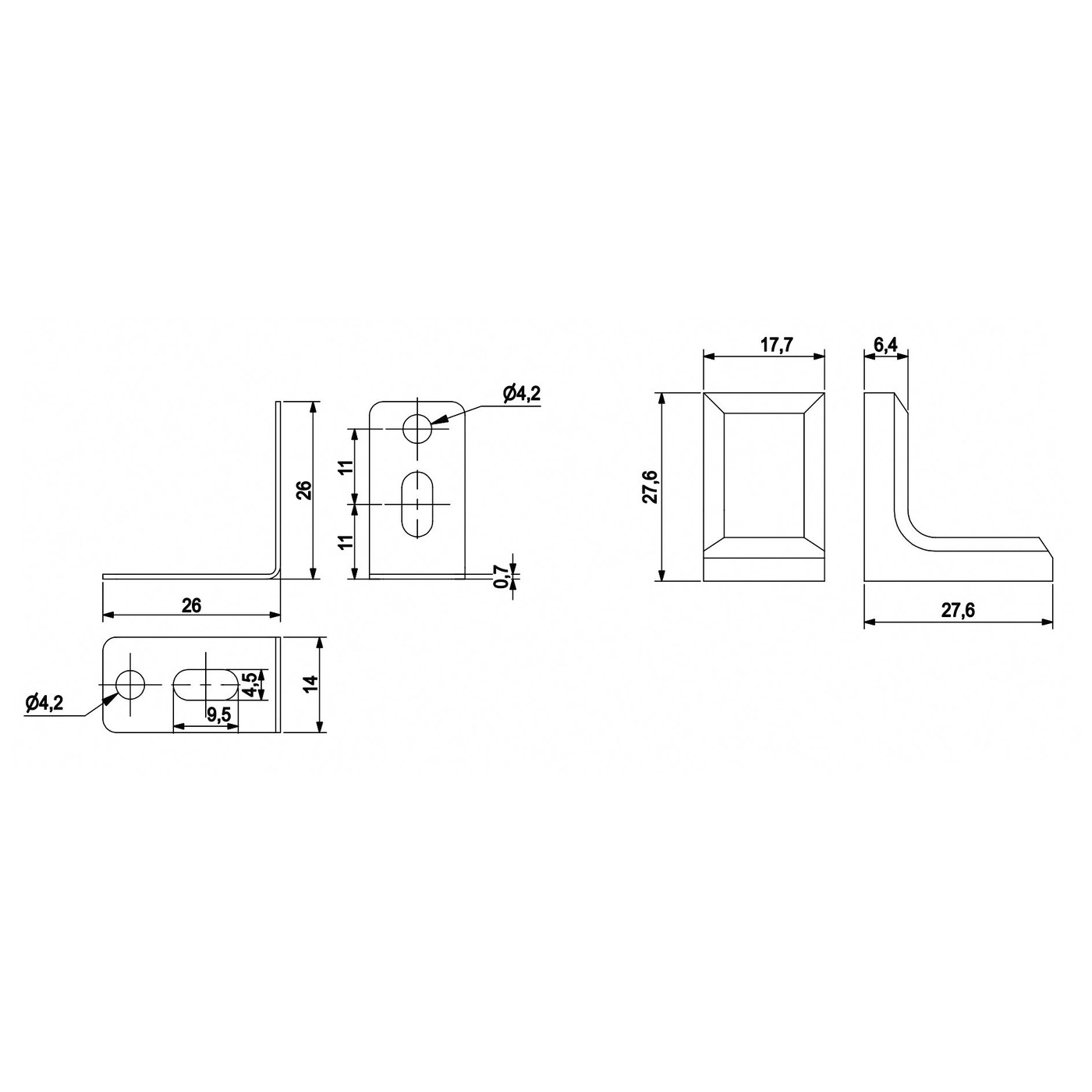 Уголок с металлической основой и пластиковой крышкой ВЕНГЕ (уп10 шт) AKS 106483