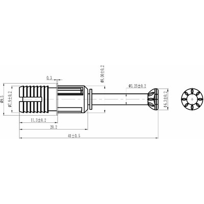 Шток эксцентрика распорный 8*34(42)мм (1уп10 шт) AKS 61726