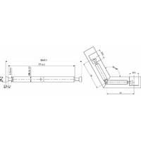 Шток эксцентрика двухсторонний шарнирный, регулировка угла 90-180 (1уп10 шт)  AKS 105060