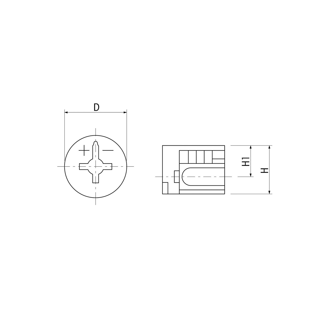 Эксцентрик 15*11,5 для плиты 16 мм (1уп10 шт) AKS 35218