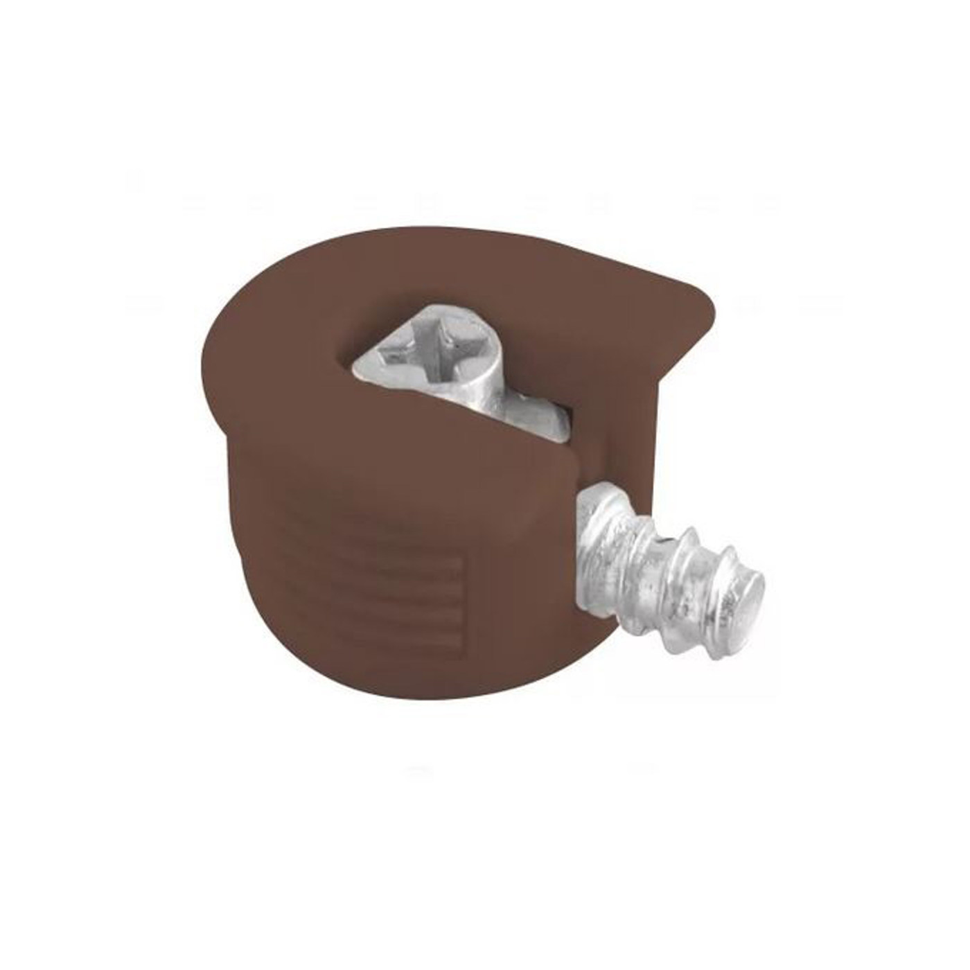 Эксцентрик усиленный пластиковый D20мм со штоком 6х11мм, EVA RAFIX, с бортиком, коричневый (уп500 шт) 3391