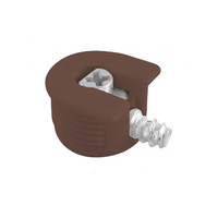 Эксцентрик усиленный пластиковый D20мм со штоком 6х11мм, EVA RAFIX, с бортиком, коричневый (уп500 шт) 3391