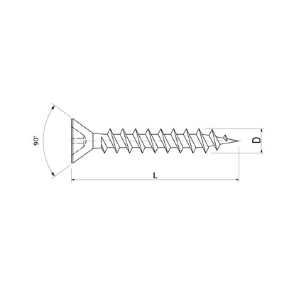 Саморез универсальный 3,5*30 белый цинк (1уп20 шт) AKS 81323