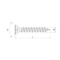 Саморез универсальный 4*40 белый цинк (1уп20 шт) AKS 81343