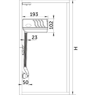 Подъемник HERMES на две двери 8-10 kg с доводчиком и фиксацией в любом положении AKS PLUS 63013