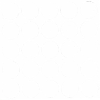 Заглушка самоклеящаяся d.14мм, по 25 штук на листе, цвет белый аляска 14.318