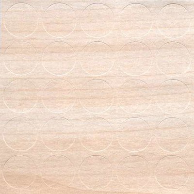 Заглушка самоклеящаяся d.14мм, по 25 штук на листе, цвет клен европейский 14.931