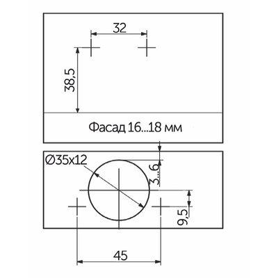 Петля вкладная 07,  AKS LIGHT  44742