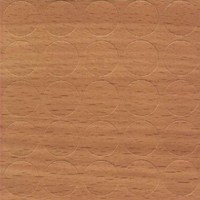 Заглушка самоклеящаяся d.14мм, по 25 штук на листе, цвет бук бавария 14.445