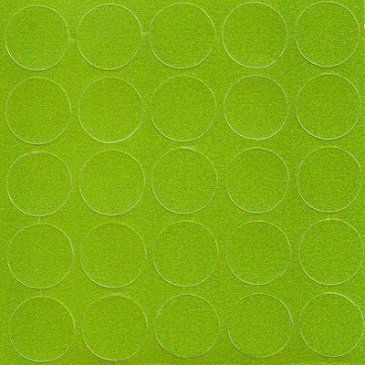 Заглушка самоклеящаяся d.14мм, по 25 штук на листе, цвет лайм 14.067